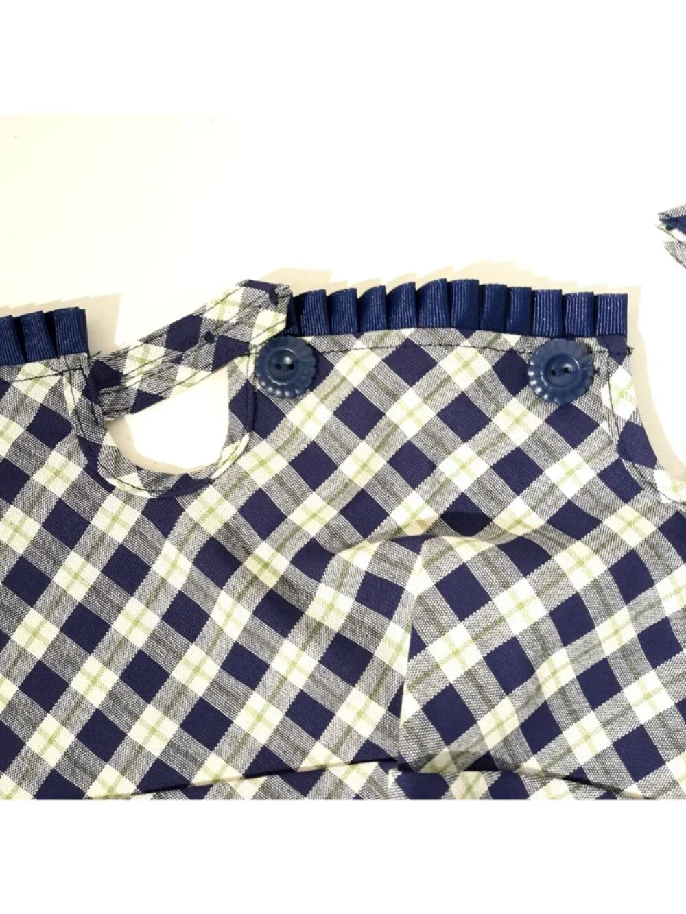 Longaberger Crafting #28682148 Canning Basket Liner Blue Ribbon Plaid Cotton New